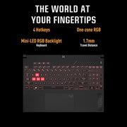 ASUS TUF GAMING A15, 15.6 INCH FHD 144HZ 250NITS, AMD RYZEN 9 8945H PROCESSOR, GAMING LAPTOP (16GB RAM/1TB SSD/NVIDIA GEFORCE RTX 4060/WINDOWS 11/OFFICE HOME/MECHA GRAY/2.2 KG), FA507UV - LP137WS - SWIFT PERIPHERALS90NR0I25-M00840