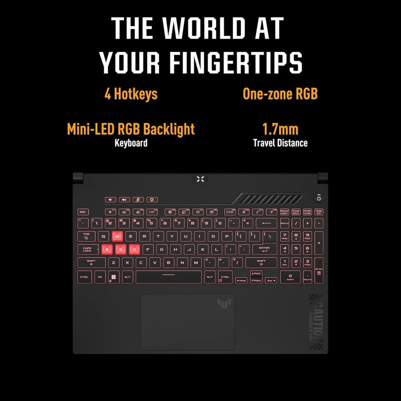 ASUS TUF GAMING A15, 15.6 INCH FHD 144HZ 250NITS, AMD RYZEN 9 8945H PROCESSOR, GAMING LAPTOP (16GB RAM/1TB SSD/NVIDIA GEFORCE RTX 4060/WINDOWS 11/OFFICE HOME/MECHA GRAY/2.2 KG), FA507UV - LP137WS - SWIFT PERIPHERALS90NR0I25-M00840