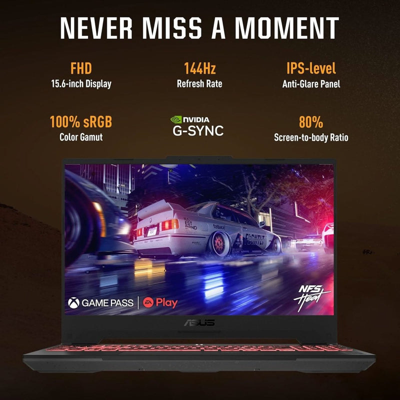ASUS TUF GAMING A15, 15.6 INCH FHD 144HZ 250NITS, AMD RYZEN 9 8945H PROCESSOR, GAMING LAPTOP (16GB RAM/1TB SSD/NVIDIA GEFORCE RTX 4060/WINDOWS 11/OFFICE HOME/MECHA GRAY/2.2 KG), FA507UV - LP137WS - SWIFT PERIPHERALS90NR0I25-M00840