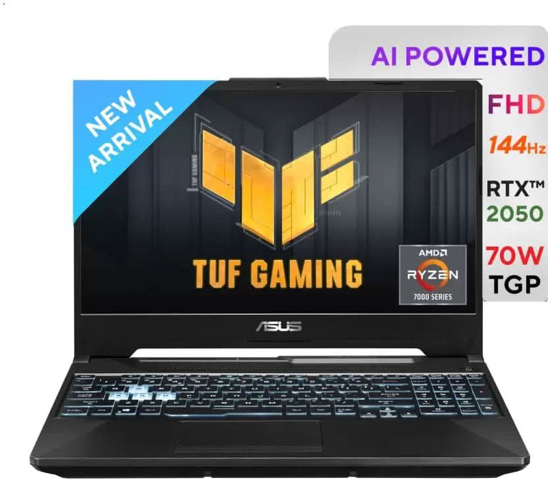 ASUS TUF GAMING A15 AMD RYZEN 7 OCTA CORE 7435HS - (16 GB/512 GB SSD/WINDOWS 11 HOME/4 GB GRAPHICS/NVIDIA GEFORCE RTX 2050) FA566NFR - HN259W GAMING LAPTOP (15.6 INCH, GRAPHITE BLACK, 2.30 KG) - SWIFT PERIPHERALS1093252