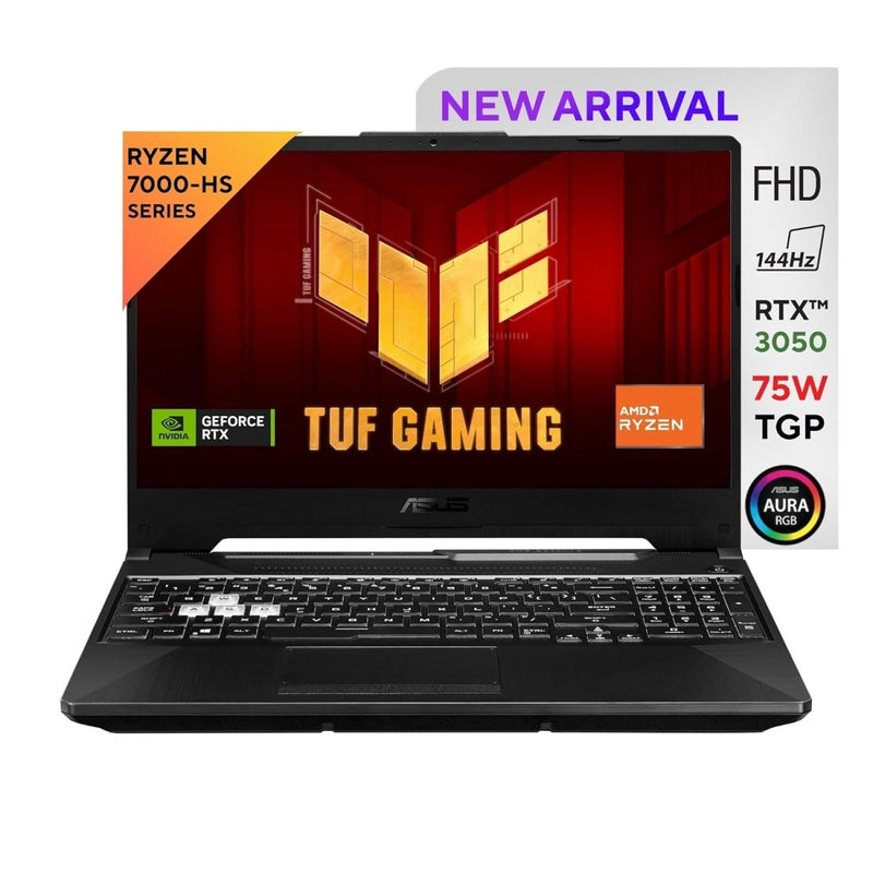 ASUS TUF GAMING A15, GAMING LAPTOP, AMD RYZEN 5 7535HS, RTX 3050 GPU (16GB/512GB/39.62 CMS (15.6) FHD/WINDOWS 11 HOME) FA566NC - HN083WS - SWIFT PERIPHERALS1090022