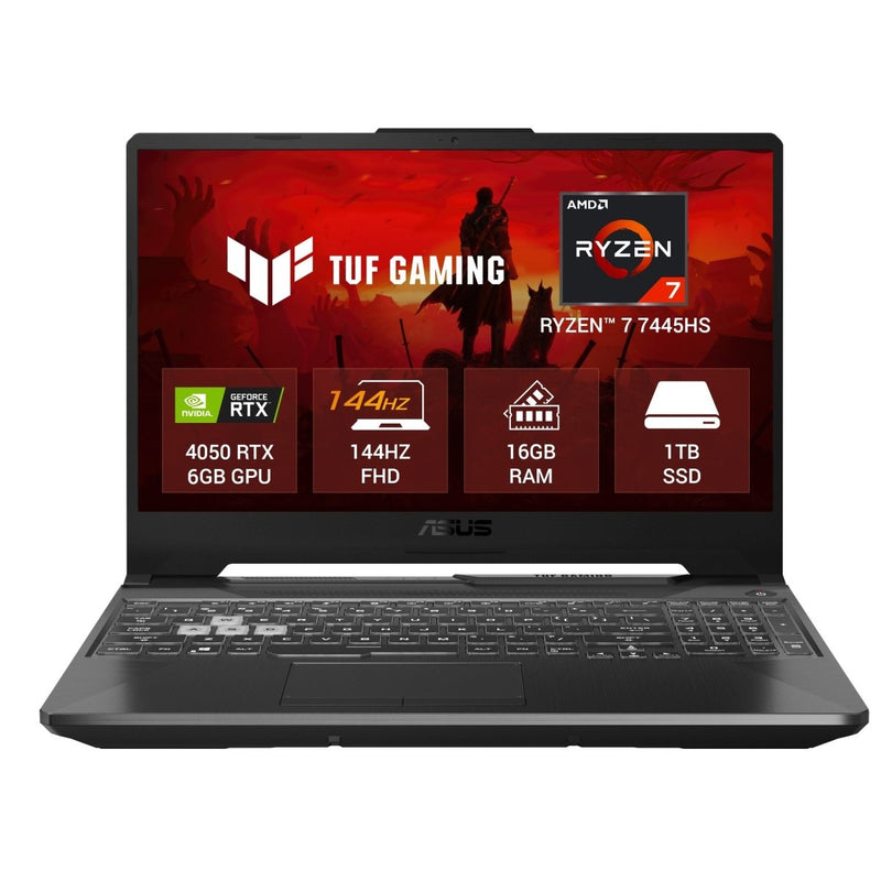 ASUS TUF GAMING A16 FA607NUG - RL189WS [R7 - 7554HS/16GB/1TB SSD/WIN11 HOME+MSO/16.0"/6GB - RTX4050 GRAPHICS/1 YEAR(S)/GREY] - SWIFT PERIPHERALS1095479