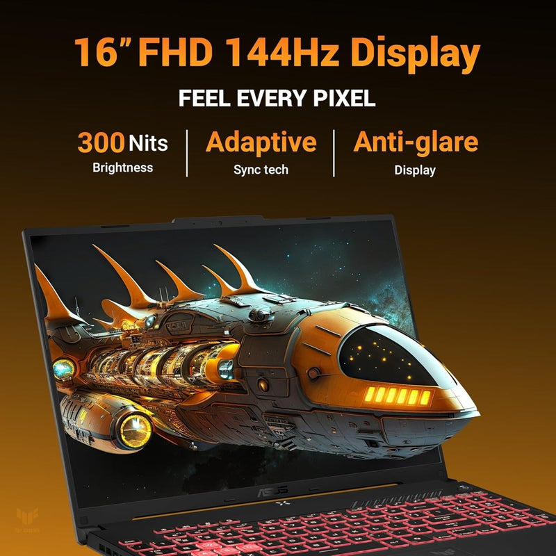 ASUS TUF GAMING A16 FA607NUG - RL189WS [R7 - 7554HS/16GB/1TB SSD/WIN11 HOME+MSO/16.0"/6GB - RTX4050 GRAPHICS/1 YEAR(S)/GREY] - SWIFT PERIPHERALS1095479