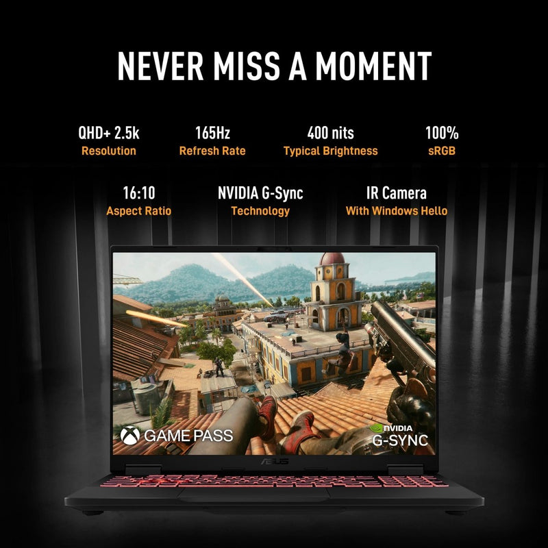 ASUS TUF GAMING A16 FA608PP - QT014WS [R9 - 8940HX/16GB/1TB SSD/WIN11 HOME+MS24/16.0"/8GB - RTX5070 GRAPHICS/1 YEAR(S)/GREY] - SWIFT PERIPHERALS1094537
