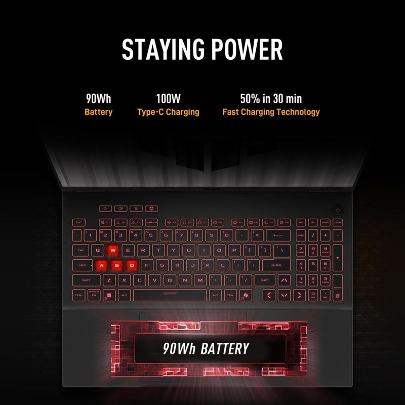 ASUS TUF GAMING A16 FA608PP - QT014WS [R9 - 8940HX/16GB/1TB SSD/WIN11 HOME+MS24/16.0"/8GB - RTX5070 GRAPHICS/1 YEAR(S)/GREY] - SWIFT PERIPHERALS1094537