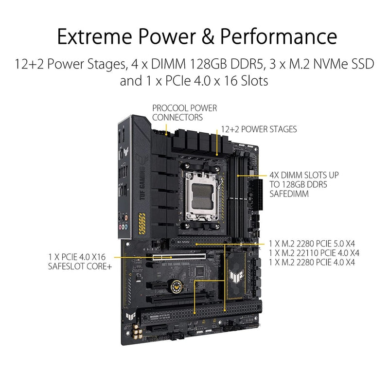 ASUS TUF GAMING B650 - Plus AMD B650 AM5 ATX Motherboard - SWIFT PERIPHERALS90MB1BY0-M0EAY0