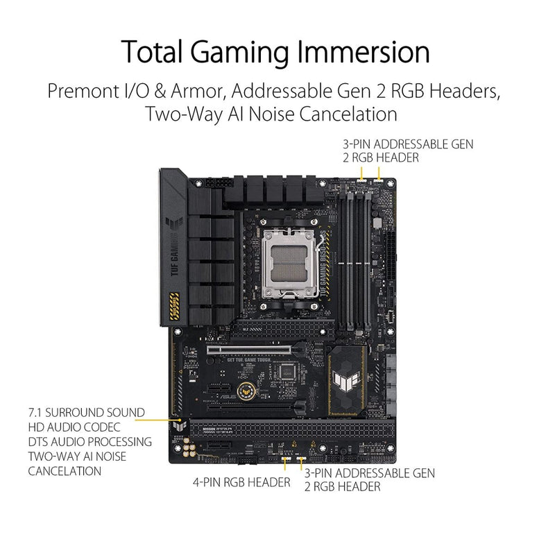 ASUS TUF GAMING B650 - Plus AMD B650 AM5 ATX Motherboard - SWIFT PERIPHERALS90MB1BY0-M0EAY0