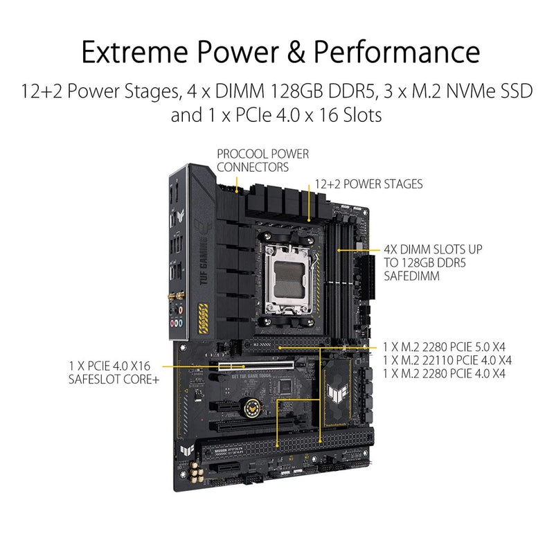 ASUS TUF GAMING B650 - Plus WIFI AMD B650 AM5 ATX Motherboard - SWIFT PERIPHERALS90MB1BZ0-M0EAY0