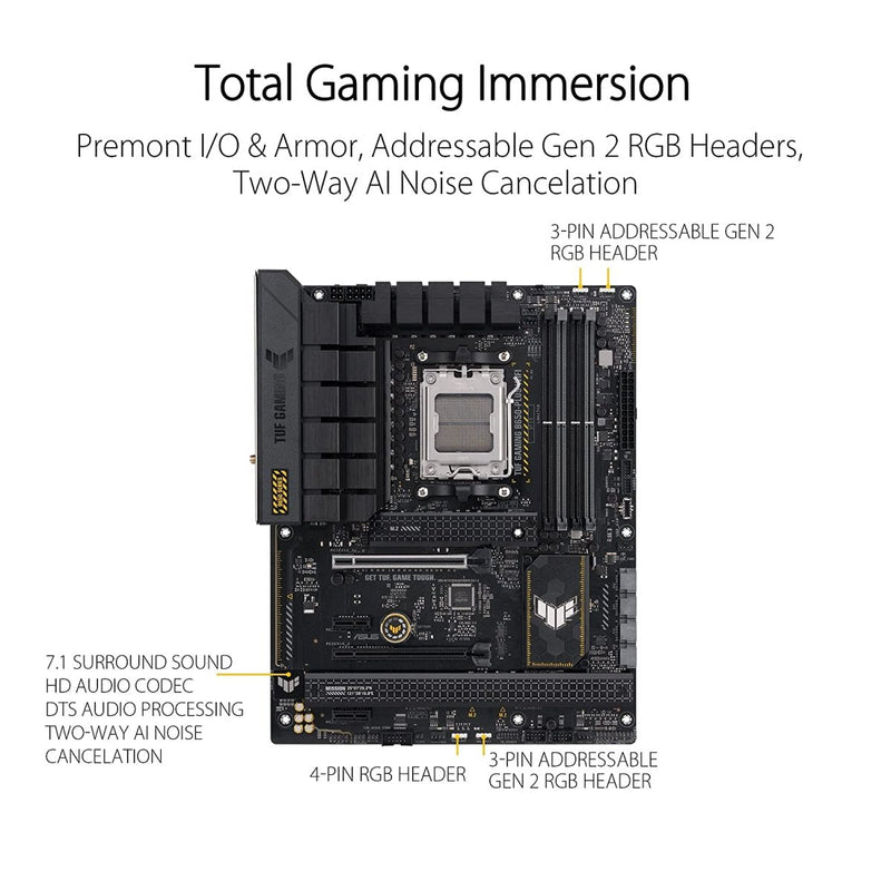 ASUS TUF GAMING B650 - Plus WIFI AMD B650 AM5 ATX Motherboard - SWIFT PERIPHERALS90MB1BZ0-M0EAY0