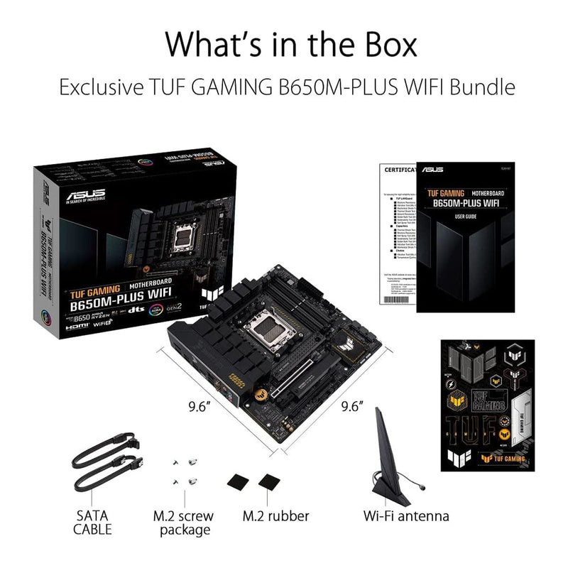 ASUS TUF GAMING B650M - Plus WIFI AMD AM5 Micro - ATX DDR5 Gaming Motherboard - SWIFT PERIPHERALS90MB1BF0-M0EAY0