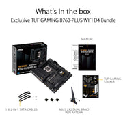 ASUS TUF GAMING B760 - PLUS WIFI D4 Intel B760 LGA 1700 ATX Gaming Motherboard - SWIFT PERIPHERALS90MB1DF0-M0IAY0