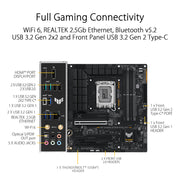 ASUS TUF GAMING B760M - PLUS WIFI II DDR5 Intel B760 LGA 1700 Micro - ATX Motherboard - SWIFT PERIPHERALS90MB1ET0-M0IAY0