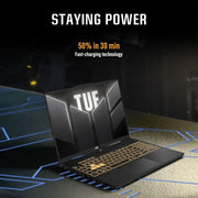 ASUS TUF GAMING F16 13TH GEN,INTEL CORE I7 - 13620H GAMING LAPTOP(NVIDIA RTX 4050 - 6GB/140W TGP/16GB/512GB/FHD+/16 INCH/144HZ/WINDOWS 11/M365 BASIC(1YEAR)*/OFFICE HOME 2024/MECHA GRAY/2.20 KG)FX677VU - RL155WS - SWIFT PERIPHERALS90NR0N06-M00AE0
