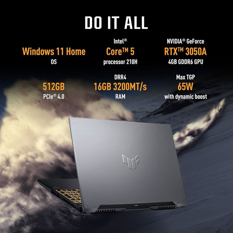 ASUS TUF GAMING F16 FX607VB - RL087WS [CORE5 - 210H/16GB/512GB SSD/WIN11 HOME+MSO/16.0"/4GB - RTX3050A GRAPHICS/1 YEAR(S)/GREY] - SWIFT PERIPHERALS1093387