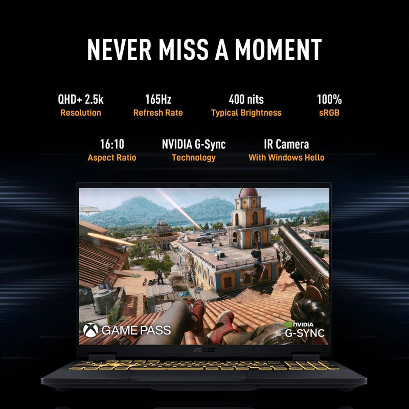 ASUS TUF GAMING F16 FX688JPR - QT043WS [CI7 - 14650HX/32GB/1TB SSD/WIN11 HOME+MS24/16.0"/8GB - RTX5070 GRAPHICS/1 YEAR(S)/GREY] - SWIFT PERIPHERALS1096145