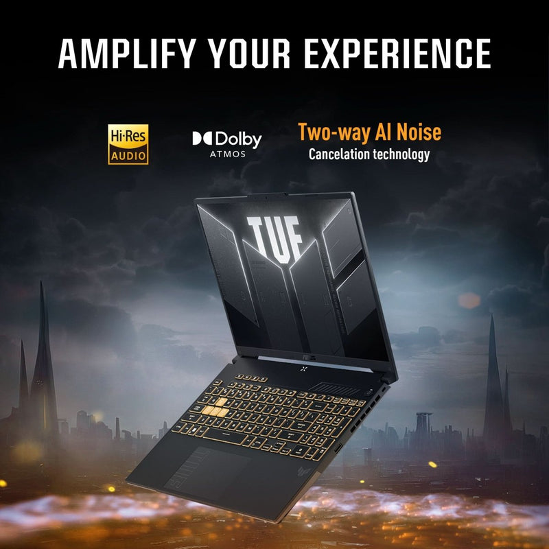 ASUS TUF GAMING F16, GAMING LAPTOP, INTEL CORE 5 210H, RTX 3050A GPU (16GB/512GB/40.64 CMS (16) FHD+/WINDOWS 11 HOME) FX607VB - RL076WS - SWIFT PERIPHERALS90NR0NF6-M004X0