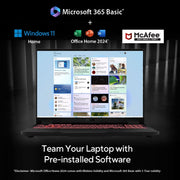 ASUS TUF Gaming F16, Gaming Laptop, Intel Core i5 - 13450HX, RTX 5050 GPU (16GB/1TB/40.64 cms (16) FHD+/Windows 11 Home/Office Home 2024 + M365 Basic (1 Year Validity) FX608JH - RV057WS - SWIFT PERIPHERALS90NR0MH1-M003K0