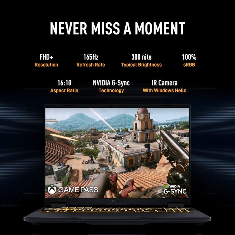ASUS TUF Gaming F16, Gaming Laptop, Intel Core i7 14650HX, RTX 5060 GPU (16GB/1TB/40.64 cms (16) FHD+/Windows 11 Home/Office Home 2024 + M365 Basic (1 Year Validity) FX608JMR - RV049WS - SWIFT PERIPHERALS1095056