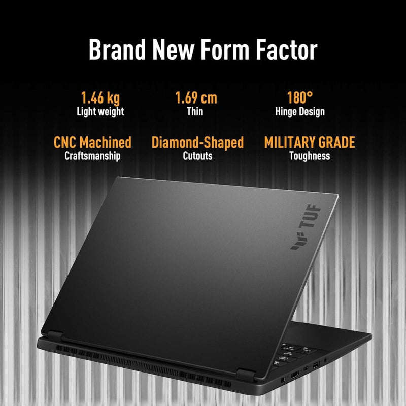 ASUS TUF GAMING, GAMING LAPTOP, 14 INCH FHD, 165HZ 400 NITS, AMD RYZEN 7 8845HS PROCESSOR 3.8GHZ (16GB RAM/1TB SSD/NVIDIA GEFORCE RTX 4050/WINDOWS 11/OFFICE 2021//JAEGER GRAY/1.46 KG), FA401UU - RG033WS - SWIFT PERIPHERALS90NR0JD1-M001Z0