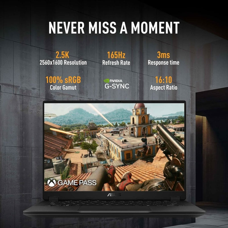 ASUS TUF GAMING, GAMING LAPTOP, 14 INCH FHD, 165HZ 400 NITS, AMD RYZEN 7 8845HS PROCESSOR 3.8GHZ (16GB RAM/1TB SSD/NVIDIA GEFORCE RTX 4050/WINDOWS 11/OFFICE 2021//JAEGER GRAY/1.46 KG), FA401UU - RG033WS - SWIFT PERIPHERALS90NR0JD1-M001Z0