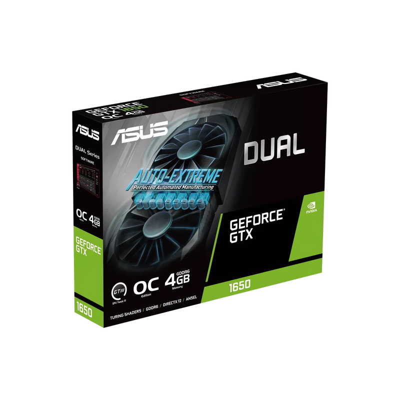 ASUS TUF Gaming GeForce Dual GTX 1650 Evo OC Edition GDDR6 4GB 128 - bit Graphics Card - SWIFT PERIPHERALSDUAL-GTX1650-O4GD6-P-EVO