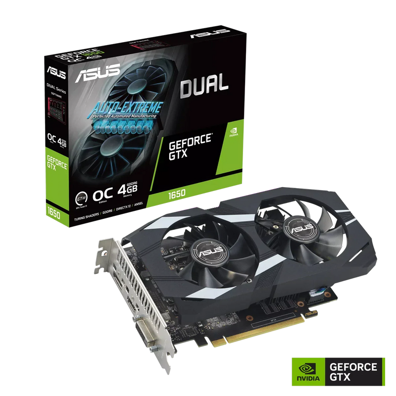 ASUS TUF Gaming GeForce Dual GTX 1650 Evo OC Edition GDDR6 4GB 128 - bit Graphics Card - SWIFT PERIPHERALSDUAL-GTX1650-O4GD6-P-EVO
