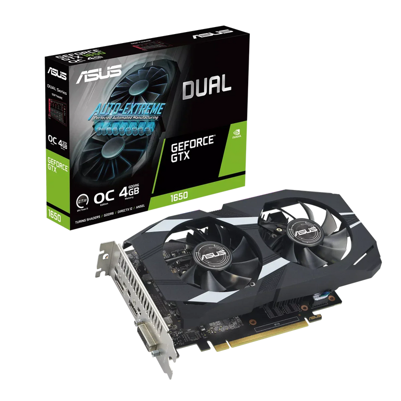 ASUS TUF Gaming GeForce Dual GTX 1650 Evo OC Edition GDDR6 4GB 128 - bit Graphics Card - SWIFT PERIPHERALSDUAL-GTX1650-O4GD6-P-EVO