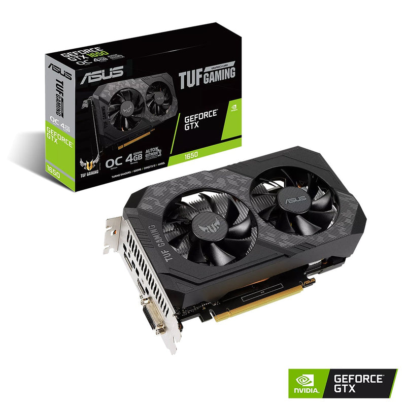 ASUS TUF Gaming GeForce GTX 1650 P OC Edition GDDR6 4GB 128 - bit Graphics Card - SWIFT PERIPHERALSTUF-GTX1650-O4GD6-P-GAMING