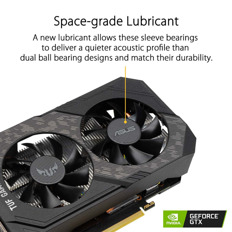 ASUS TUF Gaming GeForce GTX 1650 Super OC Edition GDDR6 4GB 128 - Bit Graphics Card - SWIFT PERIPHERALS90YV0E42-M0IA00