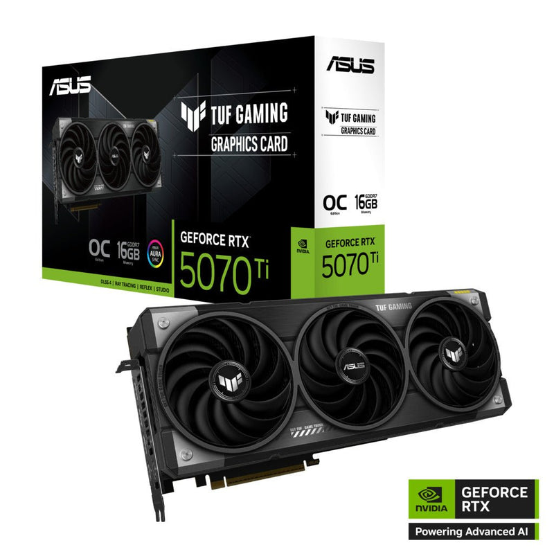 ASUS TUF Gaming GeForce RTX 5070 Ti 16GB GDDR7 OC Edition Triple Fan Graphics Card - SWIFT PERIPHERALSTUF-RTX5070TI-O16G-GAMING