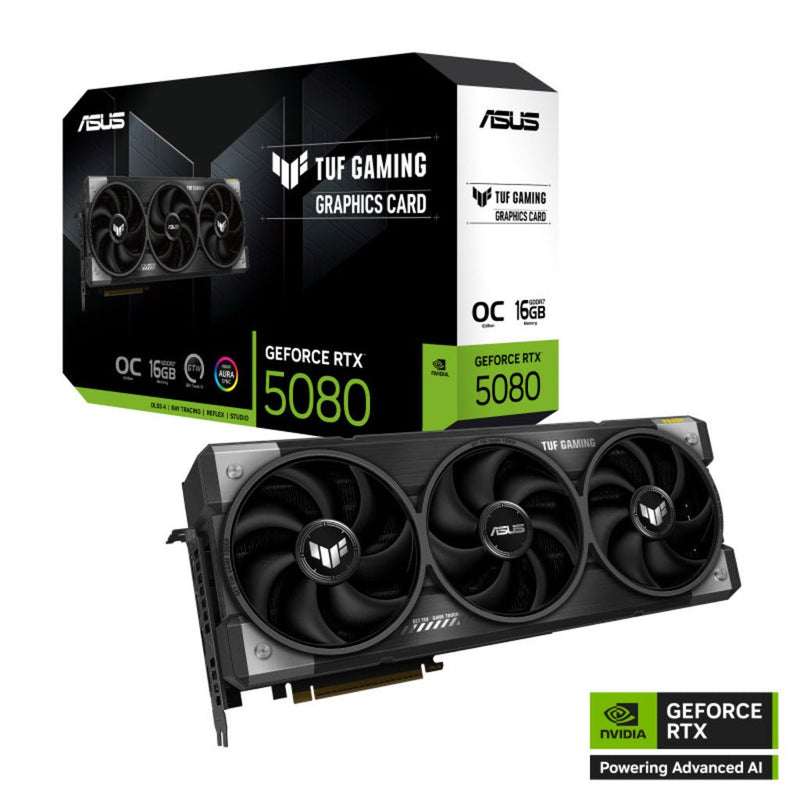 ASUS TUF Gaming GeForce RTX 5080 16GB GDDR7 OC Edition Triple Fan Graphics Card - SWIFT PERIPHERALSTUF-RTX5080-O16G-GAMING