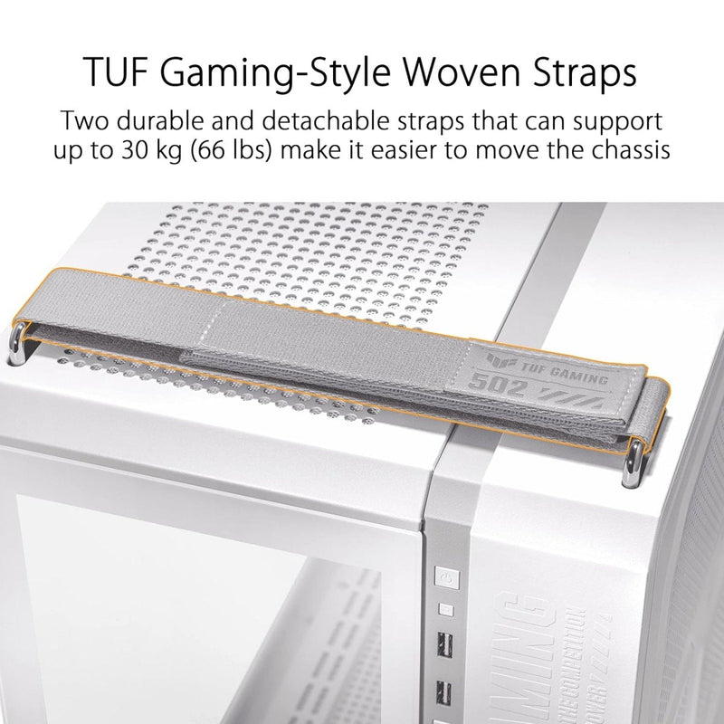 ASUS TUF Gaming GT502 Gaming Case ATX Mid Tower (Dual Chamber Design, Tool - Free Side Panels, USB 3.2 Gen 2 Type - C Front Panel, 4 ARGB Case Fans) - SWIFT PERIPHERALSGT502-Black