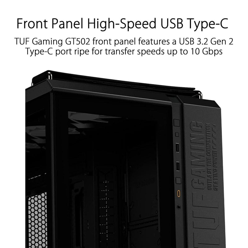 ASUS TUF GAMING GT502 MID - TOWER ATX GAMING CABINET BLACK - SWIFT PERIPHERALS1083901