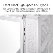ASUS TUF GAMING GT502 MID - TOWER ATX GAMING CABINET WHITE - SWIFT PERIPHERALS1085174