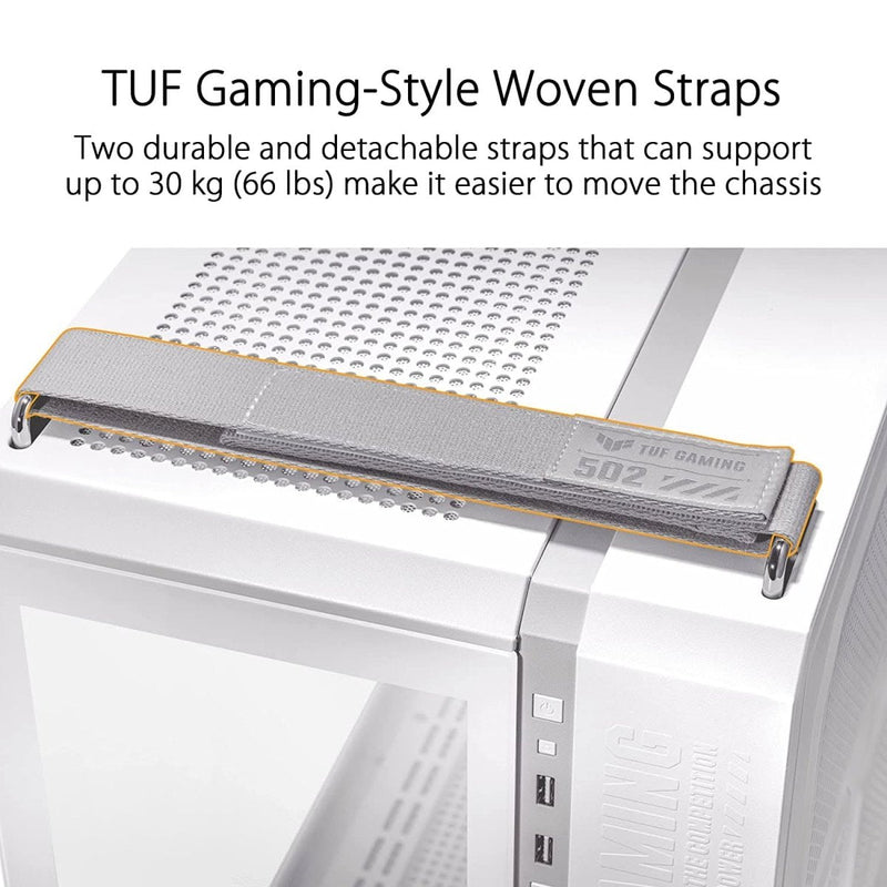 ASUS TUF GAMING GT502 MID - TOWER ATX GAMING CABINET WHITE - SWIFT PERIPHERALS1085174