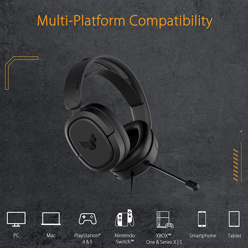 ASUS TUF Gaming H1 Wired Gaming Headset with Virtual 7.1 Surround Sound - SWIFT PERIPHERALSTUF-GAMING-H1