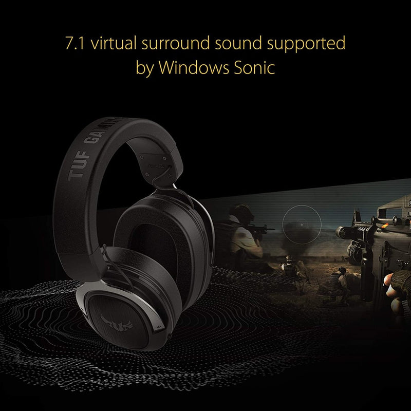 Asus TUF Gaming H3 Gaming Headset Gun Metal with Deep bass and Virtual 7.1 Surround Sound - SWIFT PERIPHERALSTUF-GAMING-H3-GUN-METAL