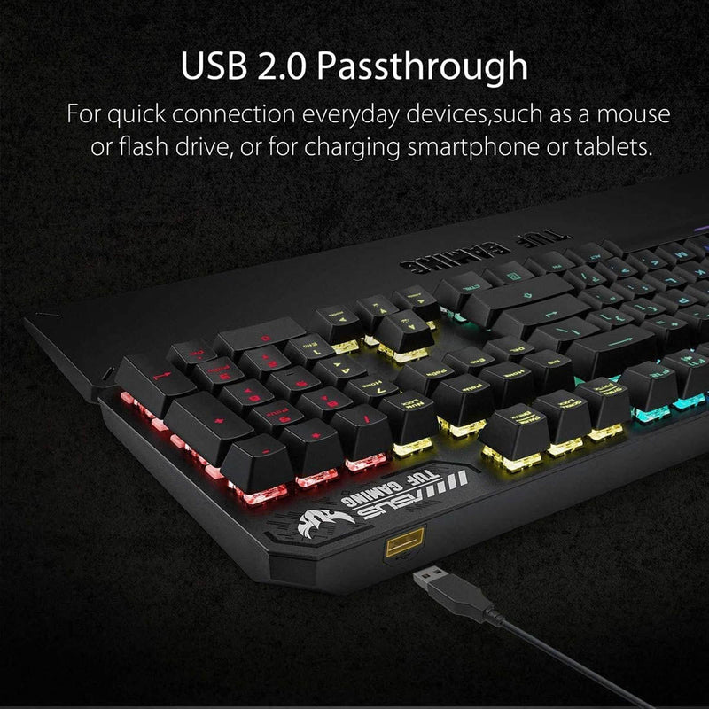 ASUS TUF GAMING K3 RGB Mechanical Keyboard with Detachable Wrist Rest and On - Board Memory - SWIFT PERIPHERALSTUF-GAMING-K3
