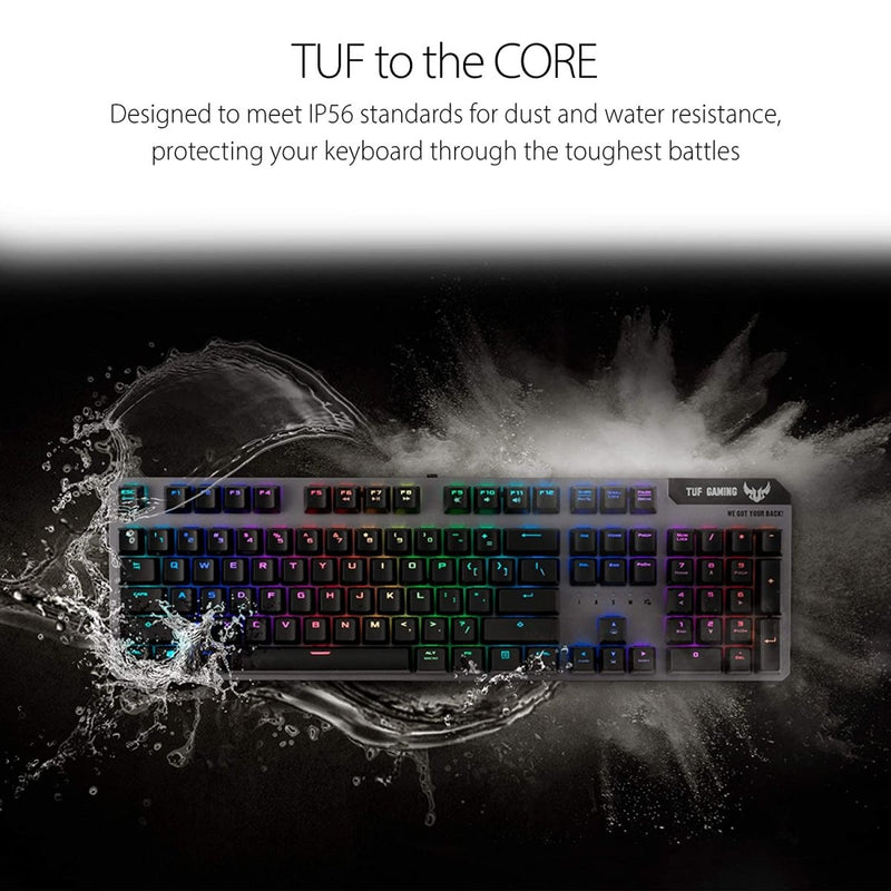 ASUS TUF Gaming K7 Optical - Mechanical RGB Keyboard with IP56 Water and Dust Resistance - SWIFT PERIPHERALSTUF-GAMING-K7