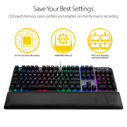 ASUS TUF Gaming K7 Optical - Mechanical RGB Keyboard with IP56 Water and Dust Resistance - SWIFT PERIPHERALSTUF-GAMING-K7