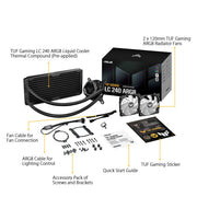 ASUS TUF GAMING LC 240 ARGB AIO 240mm CPU Liquid Cooler with PWM Fans and IP5X Dust Resistance - SWIFT PERIPHERALS90RC00G1-M0UAY0