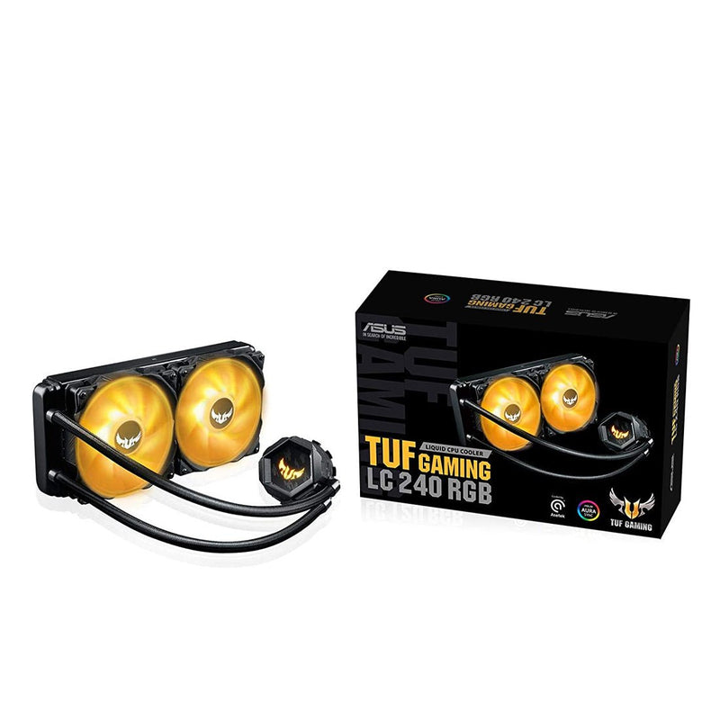 ASUS TUF Gaming LC 240 RGB AIO 240mm CPU Liquid Cooler with Dual 120mm PWM Fans - SWIFT PERIPHERALS90RC0091-M0UAY0