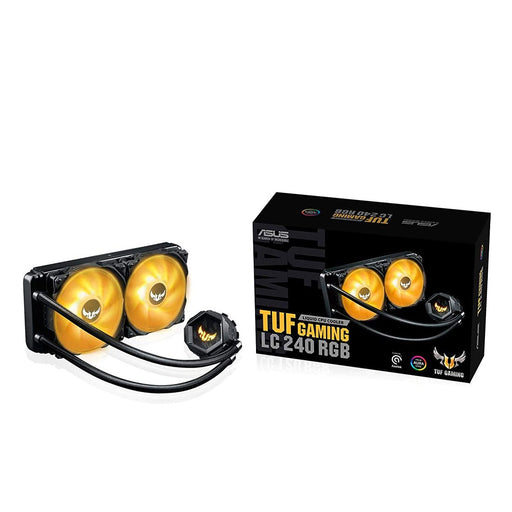 ASUS TUF Gaming LC 240 RGB AIO 240mm CPU Liquid Cooler with Dual 120mm PWM Fans - SWIFT PERIPHERALS90RC0091-M0UAY0