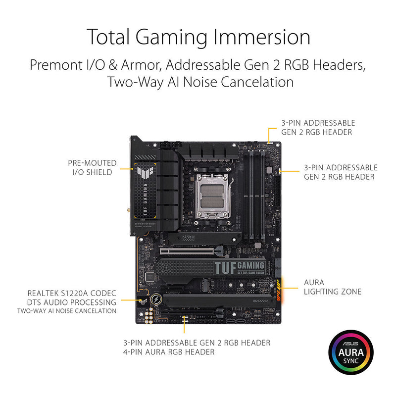 ASUS TUF GAMING X670E - PLUS WIFI AMD AM5 ATX Gaming Motherboard with DDR5 and PCIe 5.0 - SWIFT PERIPHERALSTUF-GAMING-X670E-PLUS-WIFI
