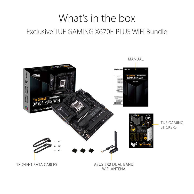 ASUS TUF GAMING X670E - PLUS WIFI AMD AM5 ATX Gaming Motherboard with DDR5 and PCIe 5.0 - SWIFT PERIPHERALSTUF-GAMING-X670E-PLUS-WIFI