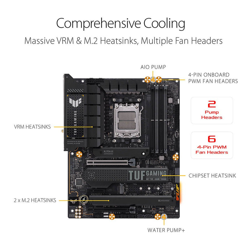 ASUS TUF GAMING X670E - PLUS WIFI AMD AM5 ATX Gaming Motherboard with DDR5 and PCIe 5.0 - SWIFT PERIPHERALSTUF-GAMING-X670E-PLUS-WIFI