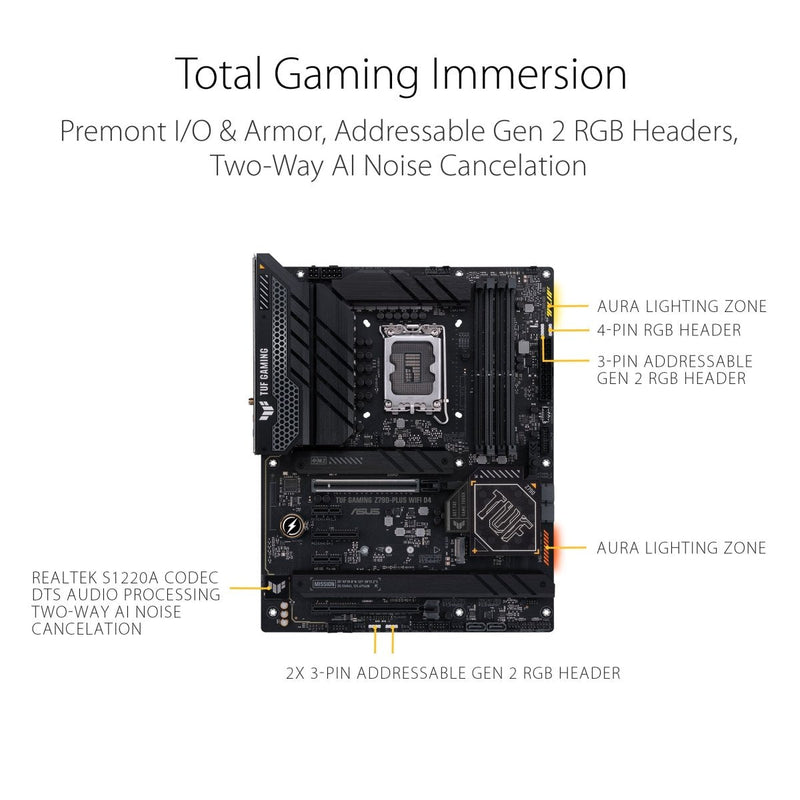 ASUS TUF GAMING Z790 - PLUS WIFI DDR5 Intel Z790 LGA 1700 ATX Gaming Motherboard - SWIFT PERIPHERALSTUF-Z790-PLUS-WiFi-D5
