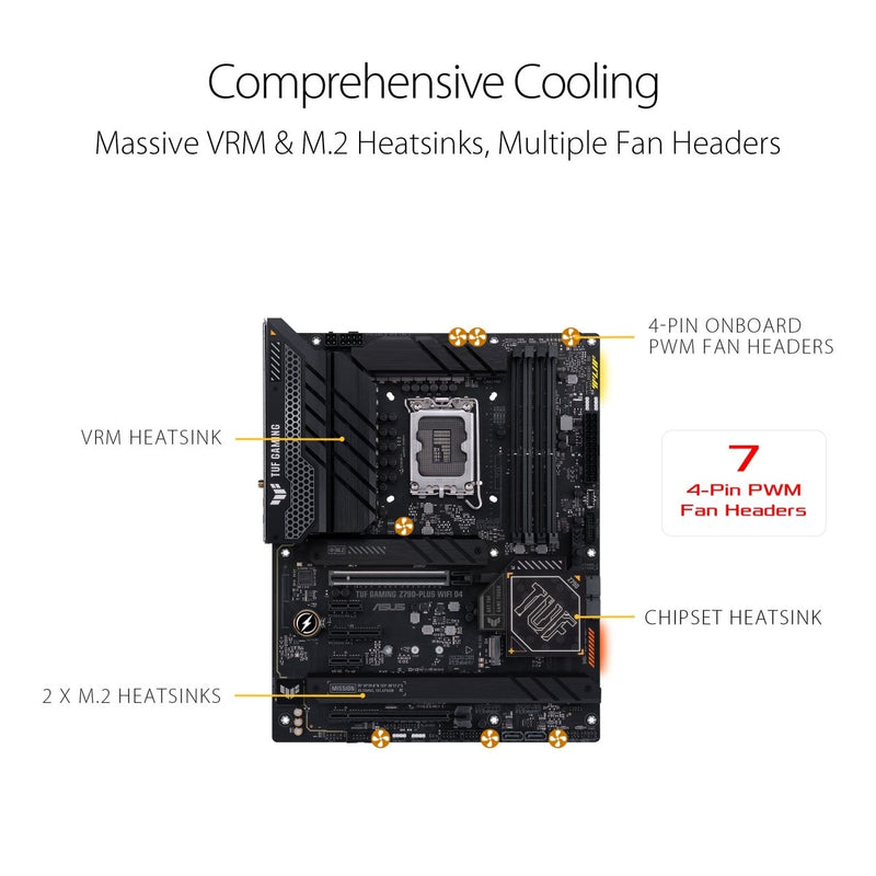 ASUS TUF GAMING Z790 - PLUS WIFI DDR5 Intel Z790 LGA 1700 ATX Gaming Motherboard - SWIFT PERIPHERALSTUF-Z790-PLUS-WiFi-D5