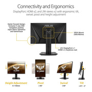 ASUS TUF VG259Q 24.5 Inch Full HD Gaming Monitor with G - SYNC and 2W Dual Stereo Speakers - SWIFT PERIPHERALSVG259Q