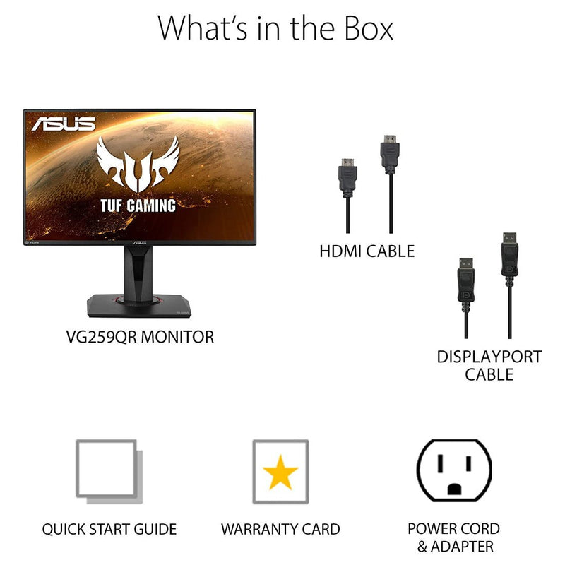 ASUS TUF VG259QR 24.5 Inch Full HD Gaming Monitor with 1ms Response Time and 165Hz Refresh Rate - SWIFT PERIPHERALSVG259QR
